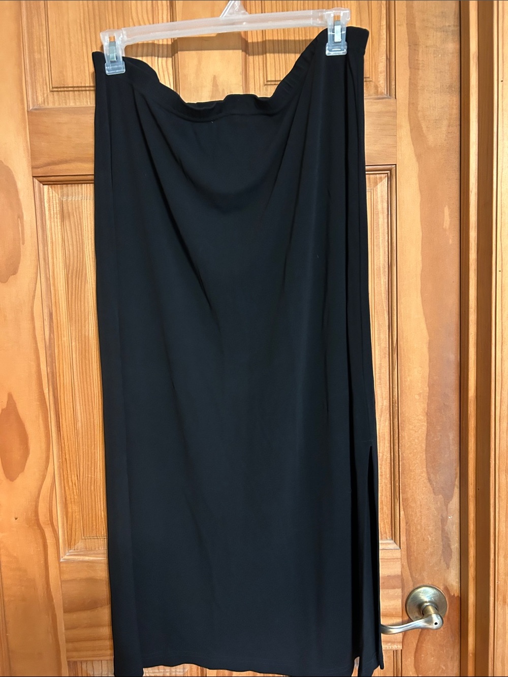 Karen Kane 100% Rayon Maxi Skirt With Some Side Slit Black Size 3X